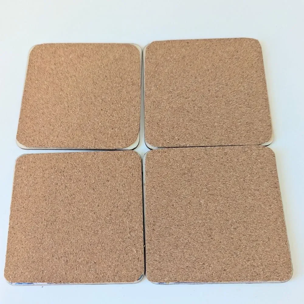 Set Of 4 Handmade Coasters Preppy Coastal Cottage Beachy Entertaining Hostess